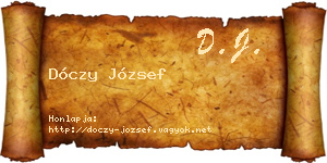 Dóczy József névjegykártya
