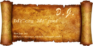 Dóczy József névjegykártya