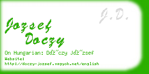 jozsef doczy business card